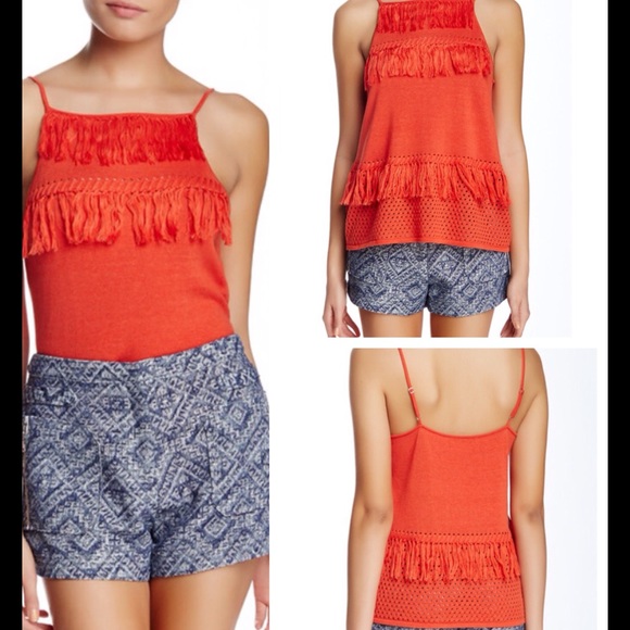 Nordstrom Tops - Top Fringe Orange Shirt Townsen Tank Nordstrom XS